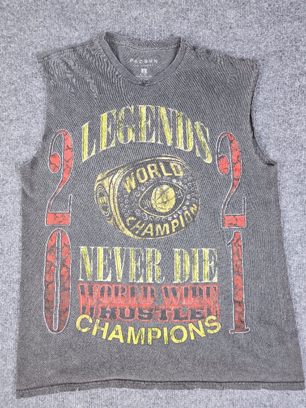 Modified PacSun Legends Never Die 2021 Graphic Muscle Tank Small